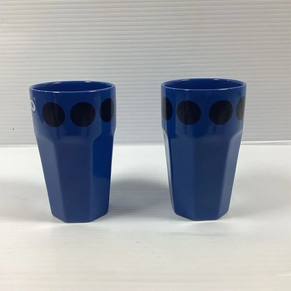 Estelle Set‎ of 2 Oreo Cookie Blue Ceramic Tumblers 5